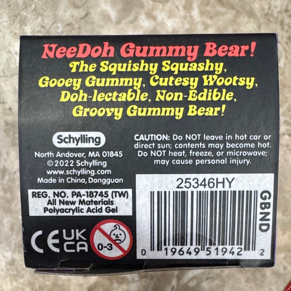 NeeDoh Gummy Bear Stress Toy - Pink - Picture 5 of 5